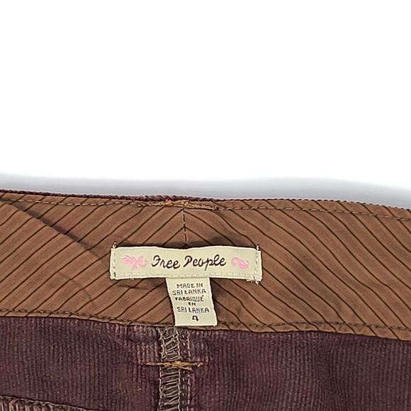 Free People Button up Front Corduroy Skirt Size 4 - Picture 5 of 5
